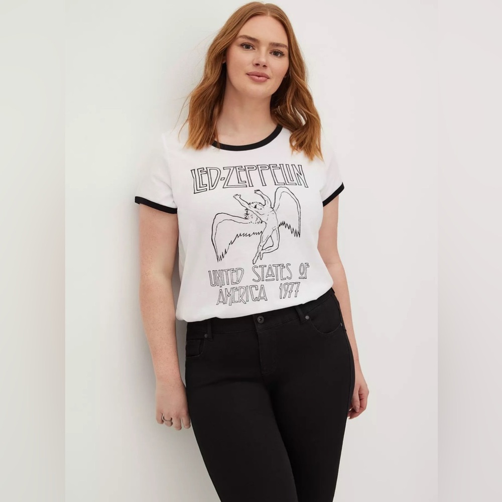 Led Zeppelin graphic ringer tee EUC Torrid sz 2 2X